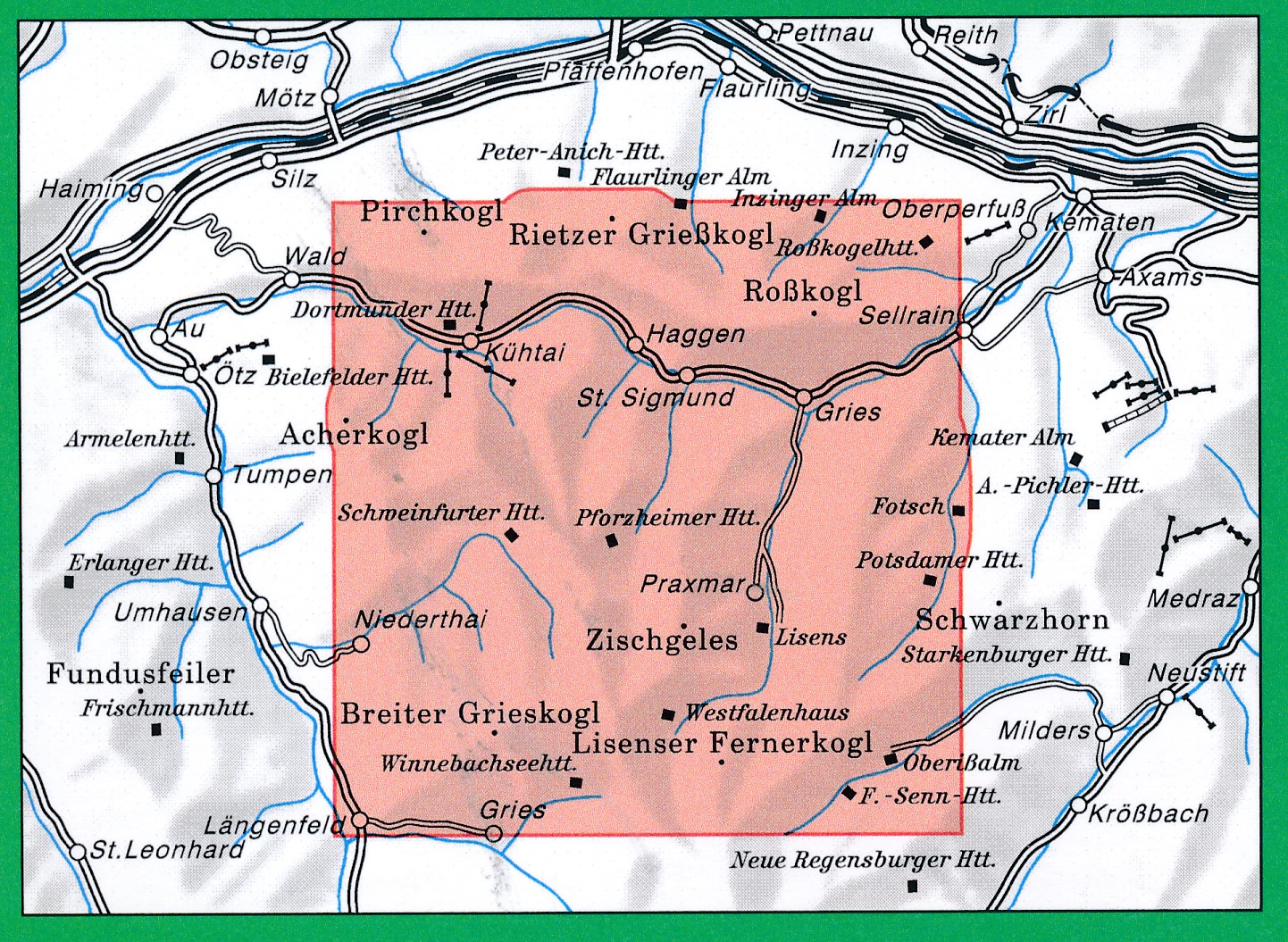 Wandelkaart 31/2 Alpenvereinskarte Stubaier Alpen - Sellrain Wandelkaart 31/2 Alpenvereinskarte Stubaier Alpen - Sellrain